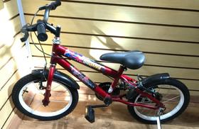 Bicicleta aro 20 vermelha homem-aranha - sem rodinha lateral - LEOBIKE
