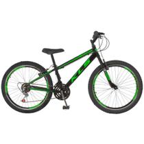 Bicicleta Aro 24 Alumínio Kls Sport Gold Freio V-Brake Mtb 21 Marchas