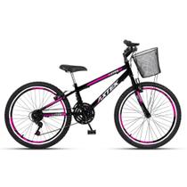 Bicicleta Aro 24 Axtek Sport Gold V-Brake Mtb 21V Feminina Bicicleta Aro 24 Axtek Sport Gold V-Brake Mtb 21V Feminina