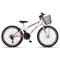 Bicicleta Aro 24 Axtek Sport Gold V-Brake Mtb 21V Feminina