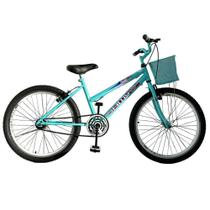 Bicicleta Aro 24 Femenina/Menina Juvenil Cestinha Freios V Brake Rodas Alumínio Aero - Life Pedal