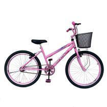 Bicicleta Aro 24 Femenina/Menina Juvenil Cestinha Freios V Brake Rodas Alumínio Aero - Samy Bicicleta Aro 24 Femenina/Menina Juvenil Cestinha Freios V Brake Rodas Alumínio Aero - Samy