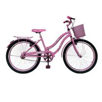 Bicicleta Aro 24 Feminina Jady Cecy Menina Com Cestinha Freio V Brake Rodas Alumínio Aero Resistente - Life Pedal