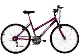 Bicicleta Aro 24 Feminina Life 18 Marchas Roxa Violeta