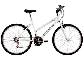 Bicicleta Aro 24 Feminina Menina 18 Marchas Branca