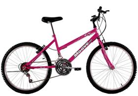 Bicicleta Aro 24 Feminina Menina 18 Marchas Rosa Pink