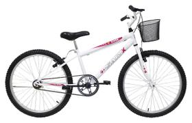 Bicicleta Aro 24 Feminina Mono Saidx Sem Marcha Com Cesta