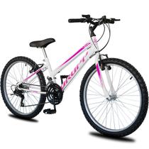 Bicicleta Aro 24 Infantil Feminina 18 vel marchas Dropp Sport Freio V-Brake