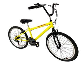 Bicicleta aro 24 masculino tipo bmx 6 marchas aero amlo neon