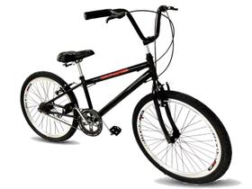 Bicicleta aro 24 masculino tipo bmx sem marchas c/aero preto
