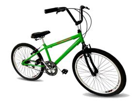 Bicicleta aro 24 masculino tpo bmx sem marchas c/aero verde