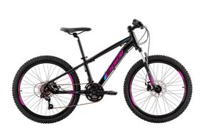 Bicicleta Aro 24 Oggi Hacker 21v - Preto/Rosa/Azul