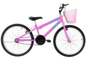 Bicicleta Aro 24 para Menina Infantil Wendy Com Cestinha