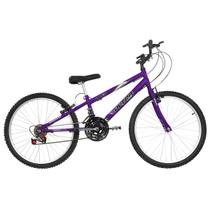 Bicicleta Aro 24 Ultra Bikes Rebaixada 18 Marchas Freios V Brake