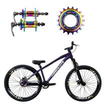 Bicicleta aro 26 Absolute Brutus 3 Roxo Single Cubo e Catraca de Rosca Camaleão