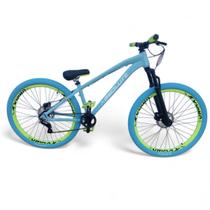 Bicicleta Aro 26 Absolute Brutus Freio Hidraulico Pneu Azul Cor do Quadro Azul Claro Tamanho 13.5