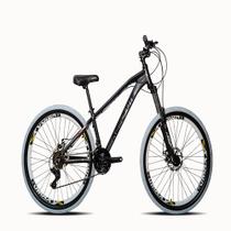 Bicicleta Aro 26 Absolute Brutus Grafit Câmbios Shimanos Suspensão Brutus Pneu Branco