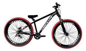 Bicicleta aro 26 Absolute Nero 5 Preto Single Freio Hidráulico com Pneu Vermelho Bicicleta aro 26 Absolute Nero 5 Preto Single Freio Hidráulico com Pneu Vermelho