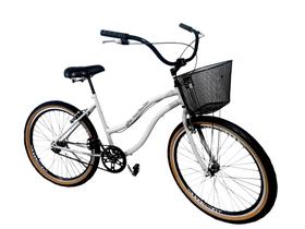 Bicicleta aro 26 adulto com aros aero freios alumínio Branco
