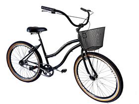Bicicleta aro 26 adulto com aros aero freios alumínio preto - Maria Clara Bikes