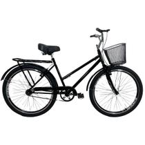 Bicicleta Aro 26 Aero Passeio Cesta Modelo Poti Preto