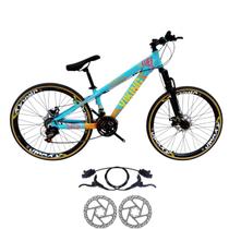 Bicicleta Aro 26 Aluminio 21 Velocidade Vikingx Tuff 25 Freio Disco Hidraulico