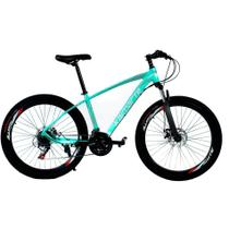 Bicicleta Aro 26 Alumínio Bike 21 Vel Freio A Disco Azul Bicicleta Aro 26 Alumínio Bike 21 Vel Freio A Disco Azul