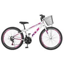 Bicicleta Aro 26 Alumínio Kls Sport Gold Freio V-Brake Mtb 21 Marchas Feminina