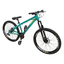 Bicicleta Aro 26 Aluminio Vikingx bike 21v Freeride Tuff 30 Mtb Freios a Disco Suspensão Dianteira