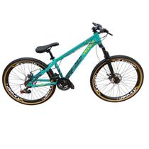 Bicicleta Aro 26 Aluminio Vikingx bike 21v Freeride Tuff 30 Mtb Freios a Disco Suspensão Dianteira