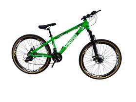 Bicicleta Aro 26 Aluminio Vikingx Tuff 30 21 Velocidades Mtb Freeide Freio Disco Mecanico Unissex