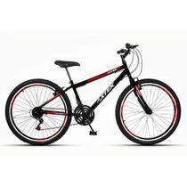 Bicicleta Aro 26 Axtek Sport Gold Rebaixado V-Brake Mtb 21V