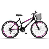 Bicicleta Aro 26 Axtek Sport Gold V-Brake Mtb 21V Feminina
