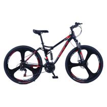 Bicicleta Aro 26 Bike Roda Magnésio Wct Fitness 21 Marchas Aço Carbono Preta Vermelha Bicicleta Aro 26 Bike Roda Magnésio Wct Fitness 21 Marchas Aço Carbono Preta Vermelha