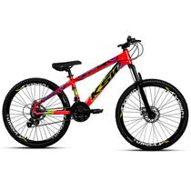 Bicicleta aro 26 Brabo Ksw Freeride grau Alumínio 21 Marchas Freios a disco Bicicleta aro 26 Brabo Ksw Freeride grau Alumínio 21 Marchas Freios a disco