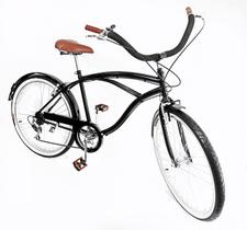 Bicicleta Aro 26 Caiçara Estilo Beach Urbana Retrô 6v Preto