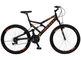 Bicicleta ARO 26 Colli GPS 148 Preto FOSCO/LARANJA com 21 Marchas