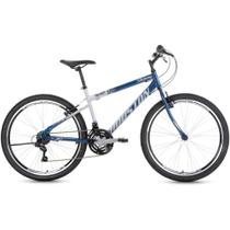 Bicicleta aro 26 com 21 marchas freio V-Brake azul escuro e prata - SKINNY - Houston