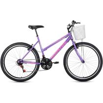 Bicicleta aro 26 com 21 marchas freio V-Brake com cesta - FOXER MAORI AERO - Houston