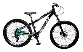 Bicicleta Aro 26 Deeper Freeride 8 Marchas Freio Mecânico Suspensão com Trava Bicicleta Aro 26 Deeper Freeride 8 Marchas Freio Mecânico Suspensão com Trava