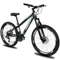 Bicicleta Aro 26 Dropp Freeride Alumínio 21 Marchas Freios A Disco - Preto e Azul