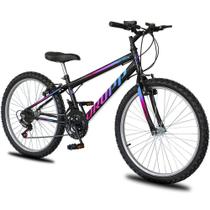 Bicicleta Aro 26 Dropp Sport Infantil Adulto18 Vel Marchas Freio V-brake - Preto e Azul Bicicleta Aro 26 Dropp Sport Infantil Adulto18 Vel Marchas Freio V-brake - Preto e Azul