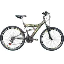 Bicicleta Aro 26 Dupla Suspensão TK3 Track TB 300, 21 marchas, Preto