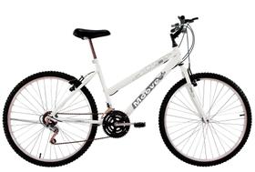Bicicleta Aro 26 Feminina Adulto 18 Marchas Branca - Dalannio Bike