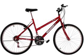Bicicleta Aro 26 Feminina Adulto 18 Marchas Vermelha - Dalannio Bike