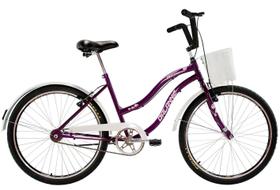Bicicleta Aro 26 Feminina Beach Retrô Vintage Violeta