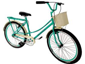 Bicicleta aro 26 feminina ceci barra forte cesta bagag mary - Maria Clara Bikes
