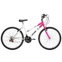 Bicicleta Aro 26 Feminina Com 18 Marchas e Freio V-Brake Várias Cores Bicolor Ultra Bikes