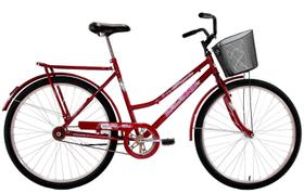 Bicicleta Aro 26 Feminina Dalannio Bike Classic Freio no Pé Vermelha