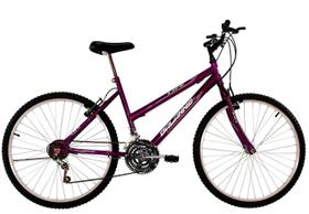 Bicicleta Aro 26 Feminina Life 18 Marchas Roxa Violeta - Dal'annio Bike